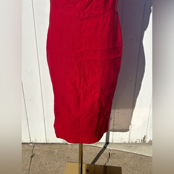 Pinup Couture Scarlet Dress with Ebony Trim - Picture 4 of 8